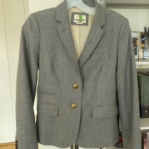 J Crew Gray Wool Blazer Size 2